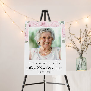 Celebrating the Life Photo Funeral Welcome Foam Bo Board