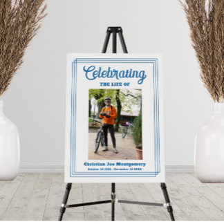 Celebrating the life  Photo Funeral Welcome Foam Board