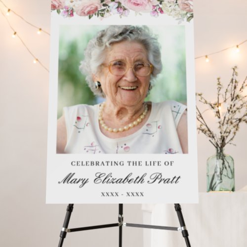 Celebrating the Life Photo Funeral Welcome Sign