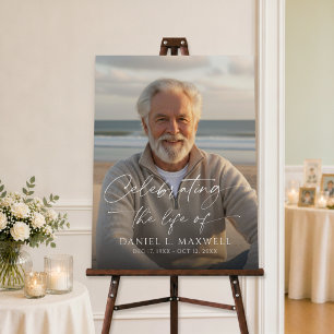 Celebrating the Life Photo Memorial Foam Board