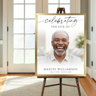 Celebrating the Life Photo Memorial Welcome Sign
