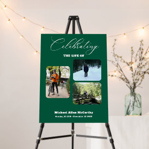 Celebrating the life Three Photos Funeral Foam Board