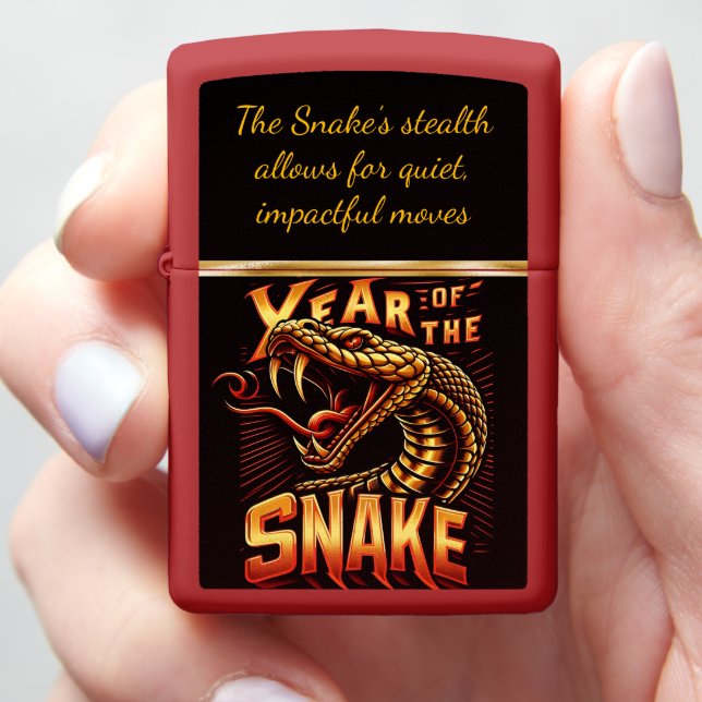 Celebrating the snake in Chinese new year2025 Zippo Lighter (In Hand)