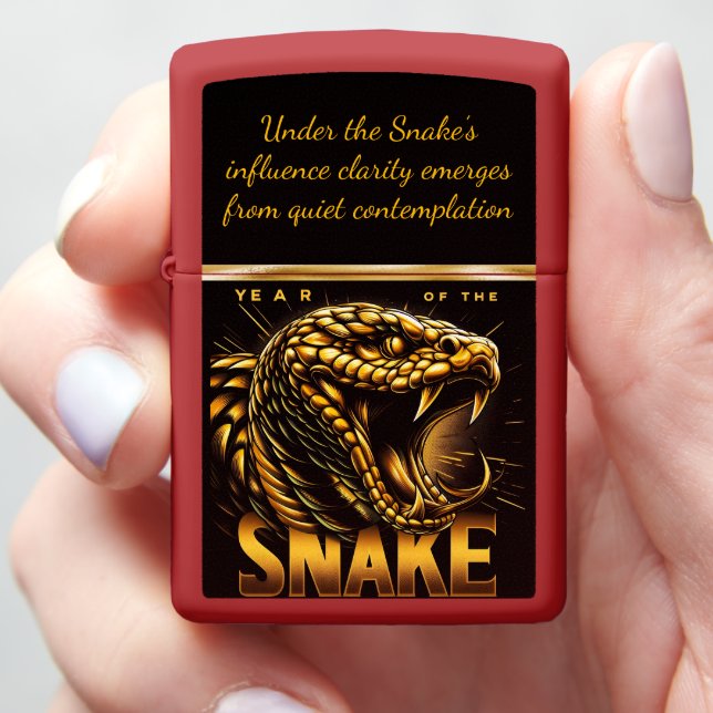Celebrating the vibrant Year of the Snake in 2025 Zippo Lighter (In Hand)