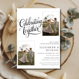 Celebrating Together Couples Shower Arch Photo Invitation