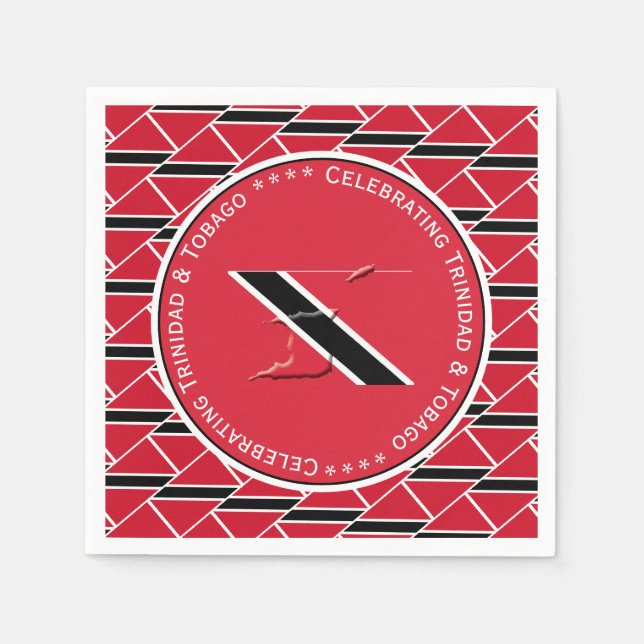 Celebrating TRINIDAD & TOBAGO Custom Photo Paper Napkins (Front)