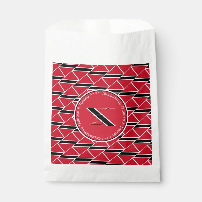 Celebrating TRINIDAD & TOBAGO FLAG Custom Photo Favor Bag (Front)