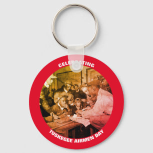 Celebrating TUSKEGEE AIRMEN DAY Keychain