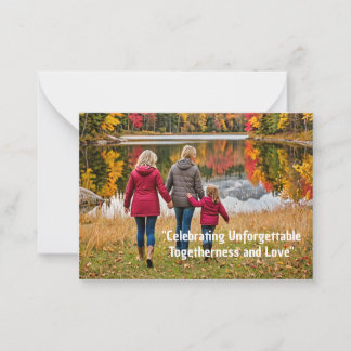 Celebrating Unforgettable Togetherness and Love Note Card