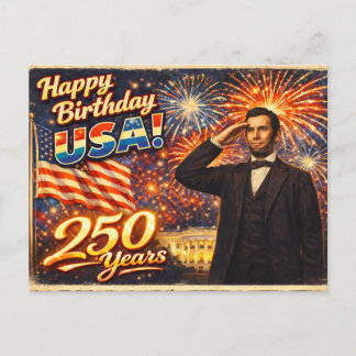 Celebrating USA 250 Years Abraham Lincoln Postcard