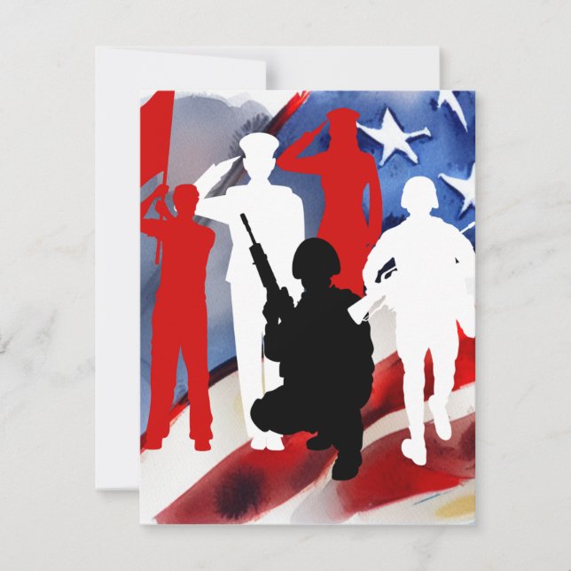 Celebrating Veterans Note Card (Front)