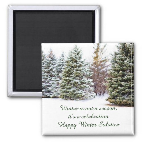 Celebrating Winter Solstice Fridge Magnet