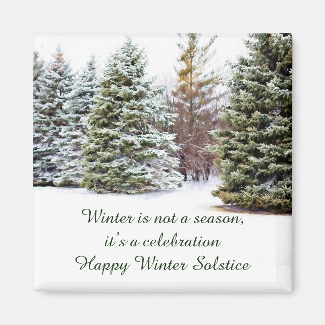 Celebrating Winter Solstice Fridge Magnet (Front)