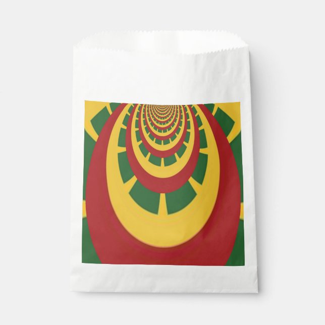 Celebrating With Colors Red Golden Green Favor Bag (Front)