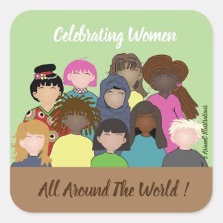 Celebrating Women All Around The World Stickers