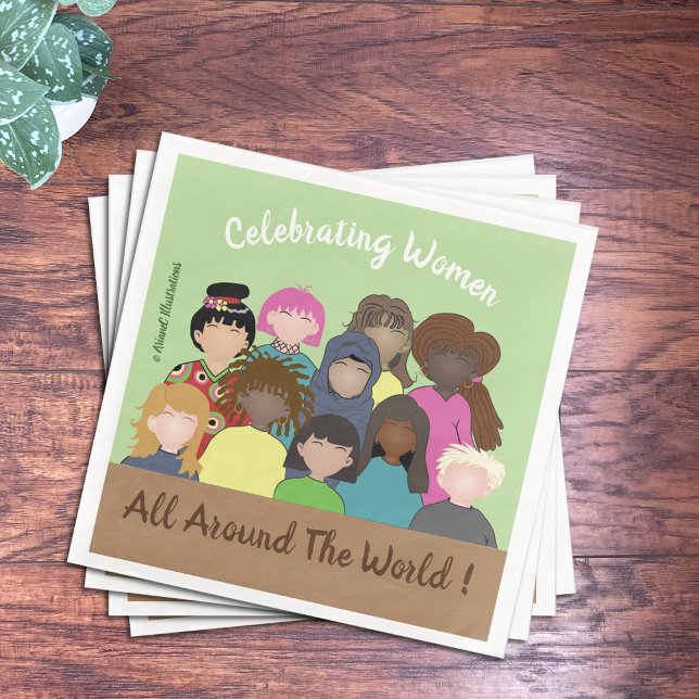 Celebrating women , March 8 , paper napkins (Creator Uploaded)