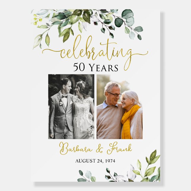 Celebrating Years Photo Anniversary Welcome Sign (Front)