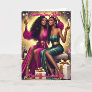 Celebrating You, My Beautiful Bestie Birthday Card