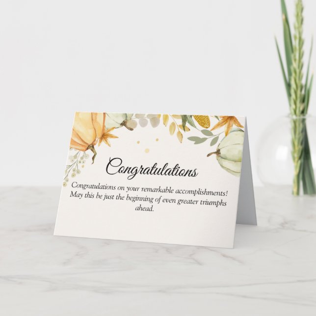 Celebrating Your Remarkable Achievements Card (Front)