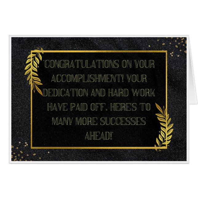 Celebrating Your Success Cards (Front Horizontal)