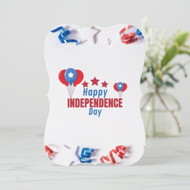 #CelebratingHsppyIndependenceDayFlatHolidayCard Holiday Card (Standing Front)