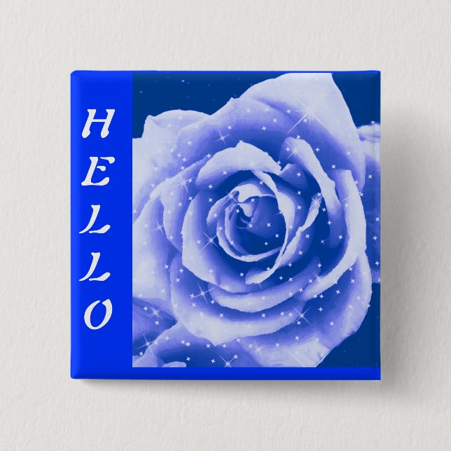Celebration #2-blue rose_ button (Front)