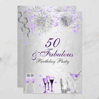 Celebration 50 & Fabulous Birthday Invitation by ExclusiveZazzle at Zazzle