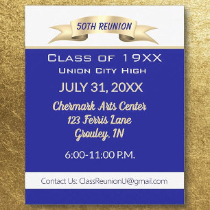 Celebration! 50th Class Reunion Invitation Postcard