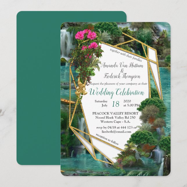 Celebration at the Magical Fantasy Lake Invitation (Front/Back)