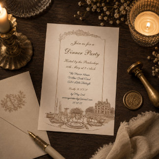 Celebration at the Manor Custom Invitation