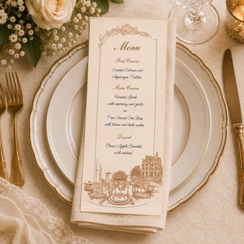 Celebration at the Manor Suite - Custom Menu