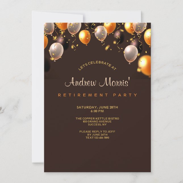 Celebration Balloons Invitation (Front)