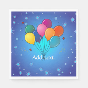 Celebration Balloons Template Napkins