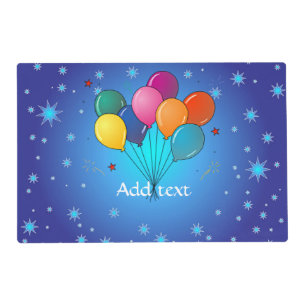 Celebration Balloons Template Placemat