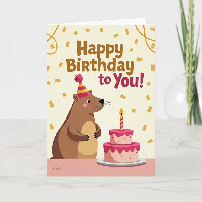 Celebration Bear Birthday Card (Front)