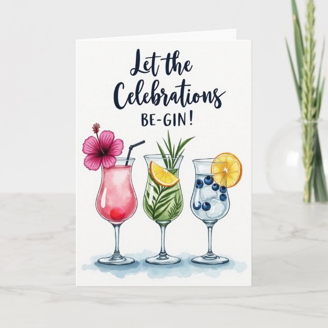 Celebration Birthday Beverage Card (Front)