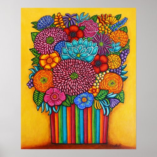 Celebration Bouquet Print by Lisa Lorenz