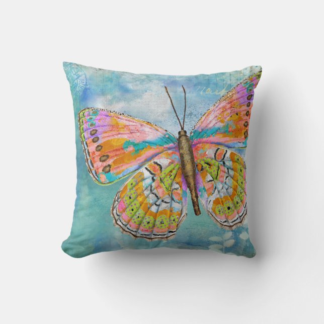 Celebration Butterfly Throw Pillow (Front)