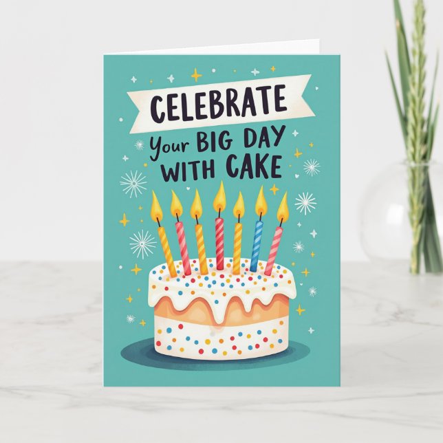 Celebration Cake Sprinkles Card (Front)