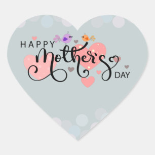 Celebration Calcomania "Happy Mother's Day" Heart Sticker