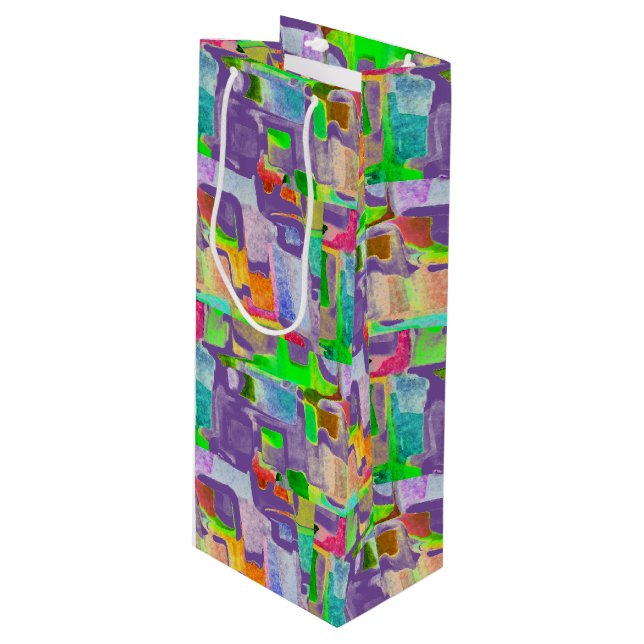 Celebration - Colorful Wine Gift Bag (Front Angled)