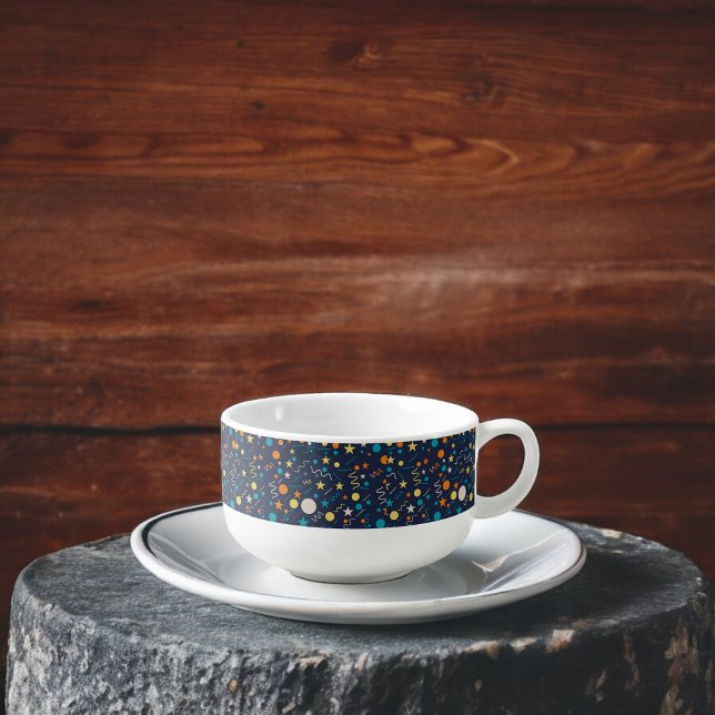 Celebration Confetti Shapes Soup Mug (Soup Mug)