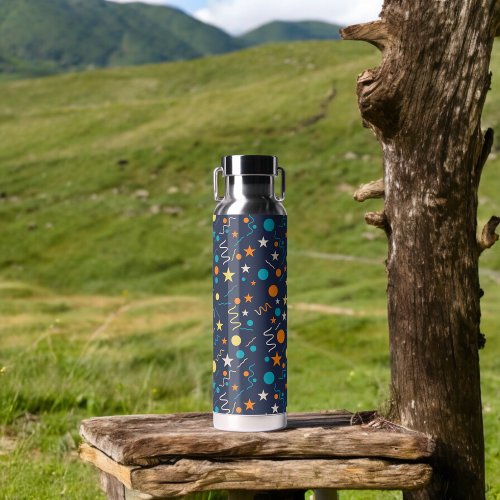 Celebration Confetti Shapes Water Bottle