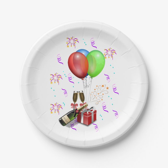 Celebration Decorations Paper Plates (Front)