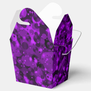 Celebration Dots-10-Purple Take Out Favor Boxes
