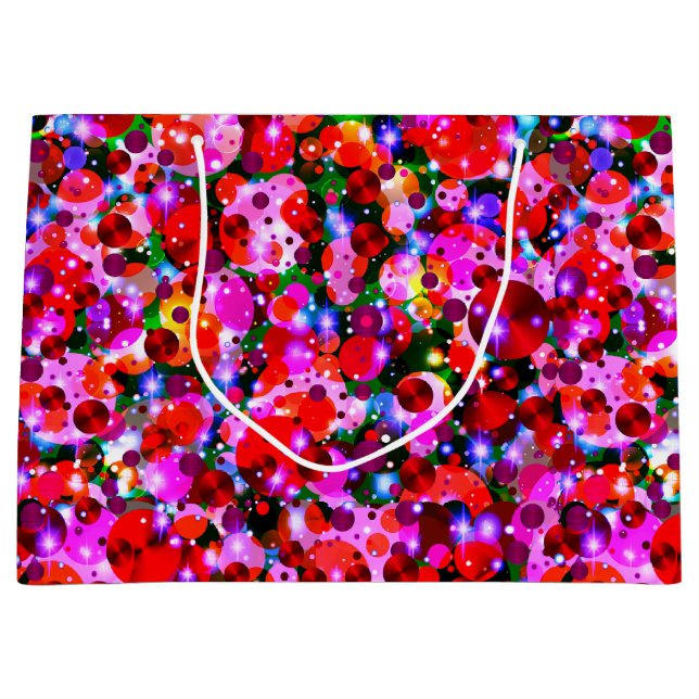 Celebration Dots 3-Fruity Colors- Large Gift Bag (Front)