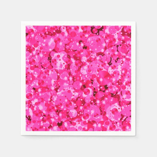 Celebration Dots 9-Hot Pink PAPER PARTY NAPKINS (Front)