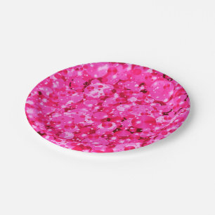 Celebration Dots 9-Hot Pink PAPER PARTY PLATES