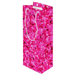 Celebration Dots-9-Hot Pink WINE GIFT BAG
