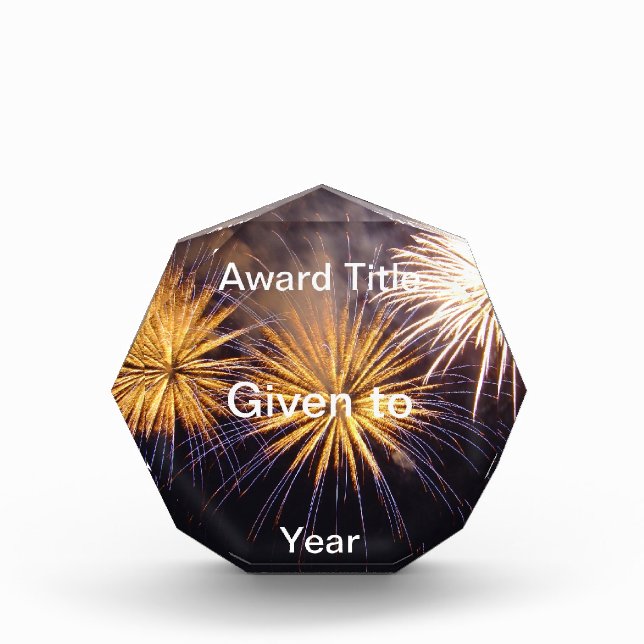 Celebration firework acrylic award (Front)